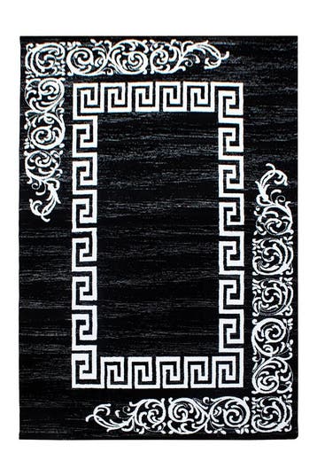 Klassiek Vloerkleed | Miami | Kader | Zwart | 80x150 cm, Huis en Inrichting, Stoffering | Tapijten en Kleden, Verzenden, Nieuw