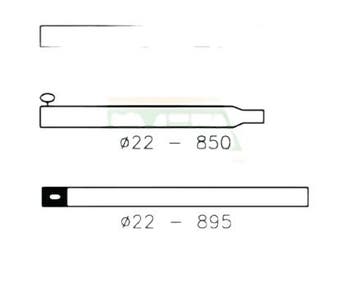 Campking Nokstok 180-220cm, 22mm staal, Nieuw