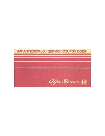 1987 ALFA ROMEO GARANTIE- & ONDERHOUDSBOEKJE NEDERLANDS, Auto diversen, Handleidingen en Instructieboekjes