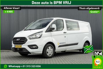 Ford Transit Custom **2.0 TDCI 131PK L2H1 | 6-Zits | Cruise, Stof, Gebruikt, Euro 6, Wit