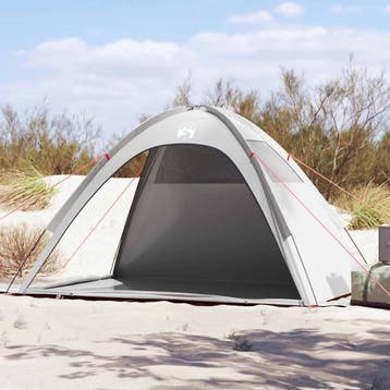 vidaXL Strandtent waterdicht grijs, Verzenden, Nieuw, Tot en met 2