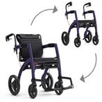 Rollz Motion – Rollator en Rolstoel in Eén - Paars M, Diversen, Rollators, Ophalen of Verzenden, Nieuw