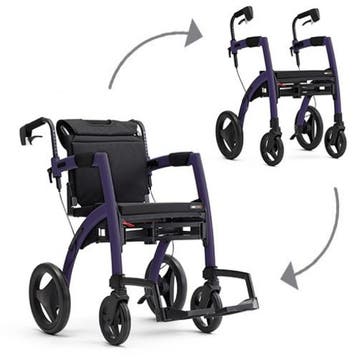Rollz Motion – Rollator en Rolstoel in Eén - Paars M, Diversen, Rollators, Ophalen of Verzenden, Nieuw
