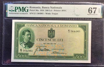 Roemenië. - 500 Lei - 1934 - Pick 36a
