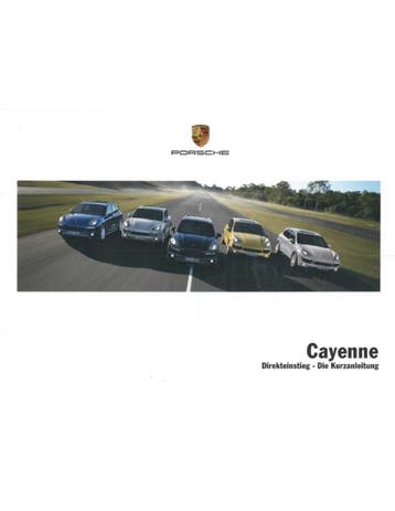 2011 PORSCHE CAYENNE VERKORT INSTRUCTIEBOEKJE DUITS, Auto diversen, Handleidingen en Instructieboekjes