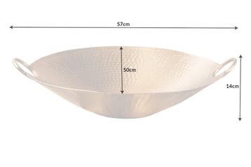 Handgemaakte decoratieve kom ORIENT 55cm goudkleurig metaal, Huis en Inrichting, Woonaccessoires | Overige, Ophalen of Verzenden