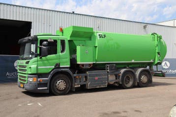 Veiling: Vuilniswagen Scania P310 Diesel 305pk 2013, Automaat, Scania, Diesel, Groen