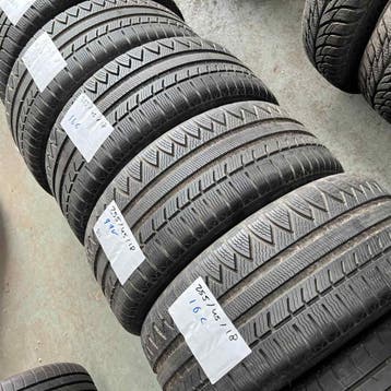 4 x Michelin Pilot Alpin 255-45-18 Winterbanden 7,5mm, 18 inch, Gebruikt, 255 mm, Band(en)