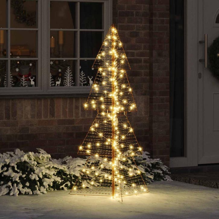 vidaXL Kerstboom met 160 LED Warmwit 150 cm PET, Diversen, Kerst, Nieuw, Verzenden