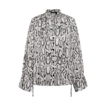 Marc Aurel • witte blouse met print • 36, Marc Aurel, Verzenden, Wit, Nieuw