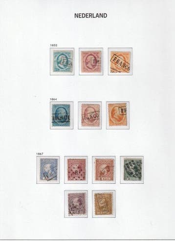 Nederland 1852/1945 - Uitgebreide verzameling met alle, Gestempeld