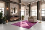 Roze vintage - Vloerkleed - 215 cm - 115 cm - met, Huis en Inrichting, Nieuw