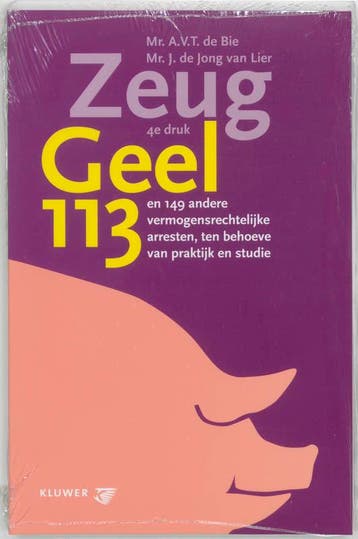 Zeug Geel 113 en 149 andere vermogensrechtelij 9789026841620, Zo goed als nieuw