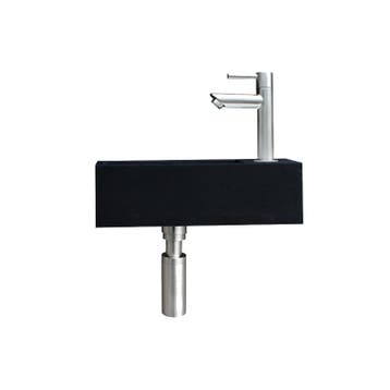 Sani Royal Quartz Zwart Fonteinset Mini met Kraan,, Nieuw