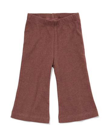 HEMA Babylegging flared fit rib bruin, Verzenden, Nieuw