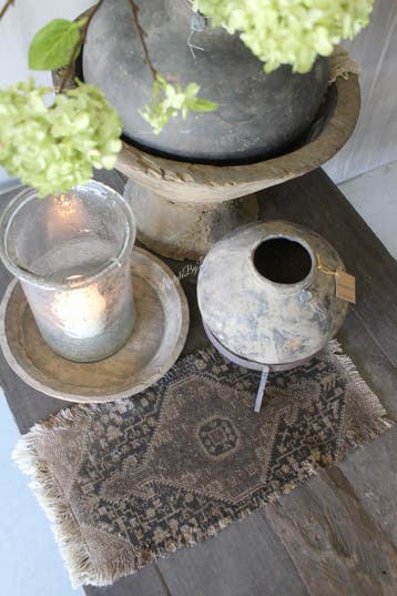 Shabby kelim kleedje bruin / zwart 50 x 32 cm, Ophalen of Verzenden, Nieuw