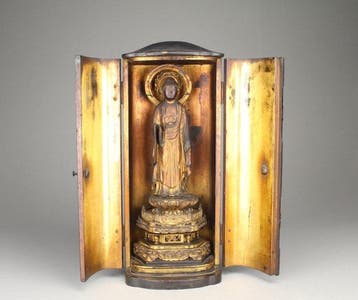 Amida Boeddha - Butsudan - Hout, Verguld, Lak - Japan - Edo