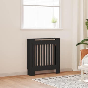 vidaXL Radiatorombouw 78 cm bewerkt hout zwart, Doe-het-zelf en Verbouw, Verwarming en Radiatoren, Verzenden, Nieuw