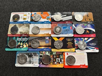 Nederland. Diverse uitgiftes in coincard (15x) (Zonder, Postzegels en Munten, Munten | Nederland