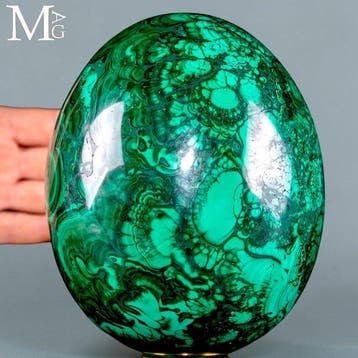 Diepgroene malachiet - hypnotiserende concentrische en, Nieuw
