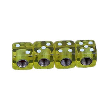 TT-products ventieldoppen Dice Clear Yellow dobbelstenen 4, Auto diversen, Ophalen of Verzenden, Nieuw