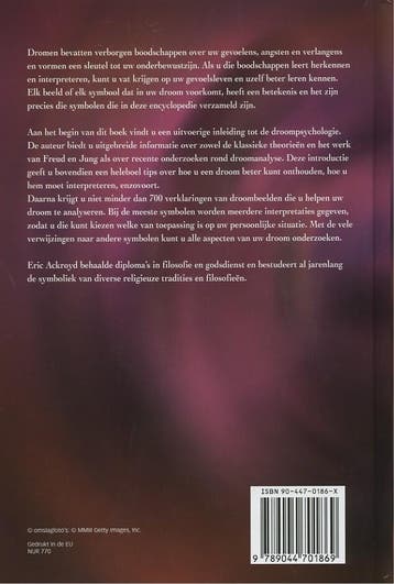 Encyclopedie van droomsymbolen 9789044701869 E. Ackroyd, Boeken, Verzenden, Gelezen, E. Ackroyd