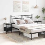 vidaXL Nachtkastje 2 pcs Zwart Eiken 34 x 36 x 50 cm Bewerkt, Huis en Inrichting, Slaapkamer | Nachtkastjes, Minder dan 45 cm