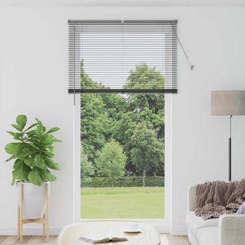 vidaXL Venetiaanse jaloezieën Donkergrijs 220 x 110 cm, Verzenden, Nieuw, Grijs