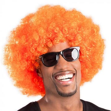 Afro pruik oranje, Ophalen of Verzenden, Nieuw