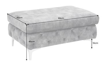 Kruk MODERN BAROCK 90 cm, fluweel donkergrijs, in, Ophalen of Verzenden, Nieuw