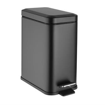 Slanke washroom prullenbak zwart 5ltr 31,5hx 28,5bx 16dcm, Verzenden, Nieuw in verpakking