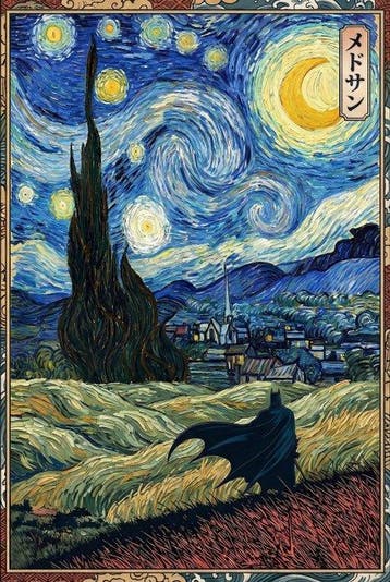 MEDSAN - Batman Van Gogh () - UNIQUE WORK, Antiek en Kunst