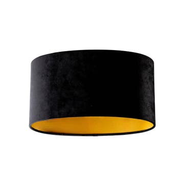 Velours lampenkap zwart ovaal 35/23/18, Huis en Inrichting, Lampen | Lampenkappen, Verzenden, Nieuw, Zwart, Ovaal
