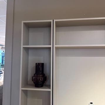 Wandkast Arinta - Melamine Eiken Grijs - IN.HOUSE, Ophalen of Verzenden, Nieuw, Eikenhout