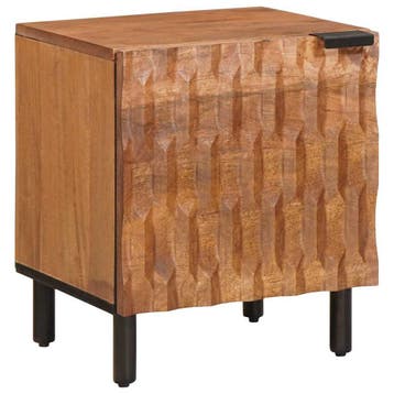 vidaXL Nachtkastje Bruin 40 x 33 x 46 cm Massief Mango Hout, Minder dan 45 cm, Verzenden, Nieuw, Minder dan 55 cm