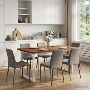 vidaXL Vierkante Eettafel 160 x 70 x 75 cm Massief, Huis en Inrichting, Verzenden, Nieuw