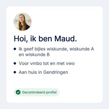 Bijles wiskunde in Gendringen, kennismaking zonder lesgeld, Privéles, Bijles