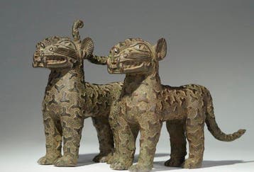 Een bronzen beeld. - Benin - Nigeria
