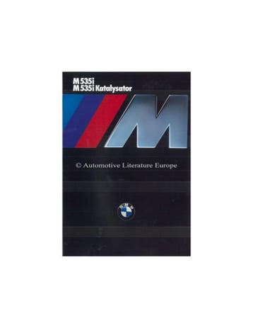 1986 BMW M5 BROCHURE DUITS, Nieuw, BMW, Author