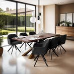 Lona fluwelen draaistoel met dikke vulling - zwart/zwart, Se, Huis en Inrichting, Stoelen, Verzenden, Nieuw