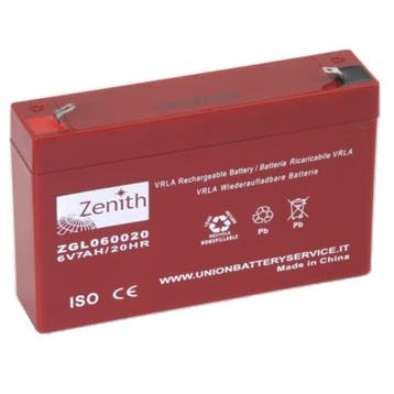 Zenith VRLA accu | ZGL060020 | 6V 7Ah, Ophalen of Verzenden, Nieuw