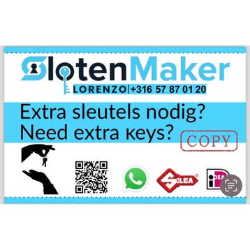 Sleutelmaker Slotenmaker ook deur openen & slot vervangen, 24-uursservice