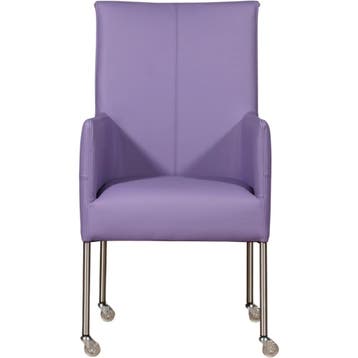 Leren eetkamerstoel Spark - Toledo Lila (lichtpaars) -, Huis en Inrichting, Stoelen, Ophalen of Verzenden, Nieuw, Leer, Industrieel, Modern