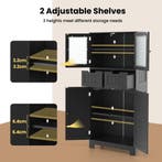 LIVSK 4-deurs staande kast - Verstelbare planken - Duurzaam, Verzenden, Nieuw