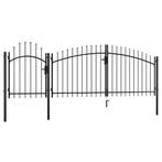 vidaXL Tuinpoort Woerden staal 1,5x4 m zwart, Verzenden, Nieuw