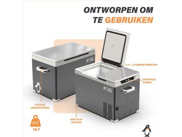 KOEL Crate Dual 30 - Compressor Koelbox 12V en 230V - Koelen, Caravans en Kamperen, Verzenden, Nieuw