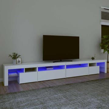 vidaXL Tv-meubel met LED-verlichting 290x36,5x40 cm wit, Huis en Inrichting, Minder dan 50 cm, Verzenden, Nieuw, Minder dan 100 cm