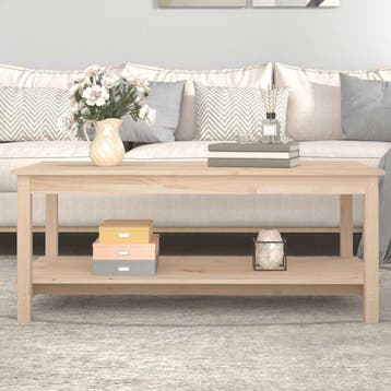 vidaXL Salontafel 110x55x45 cm massief grenenhout, Huis en Inrichting, Tafels | Salontafels, 100 tot 150 cm, Verzenden, Nieuw