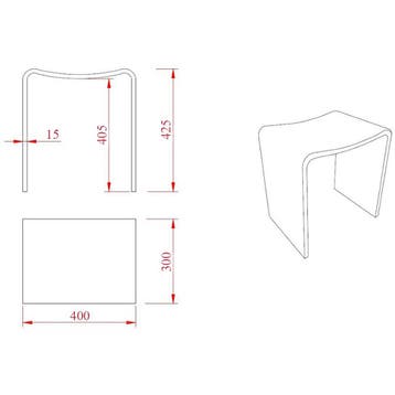 Wiesbaden Zita Douchekruk - 40x30x42.5cm - Solid Surface -, Ophalen of Verzenden, Nieuw