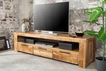 Massief tv-meubel IRON CRAFT 170cm mangohouten lowboard 3, Ophalen of Verzenden, Nieuw